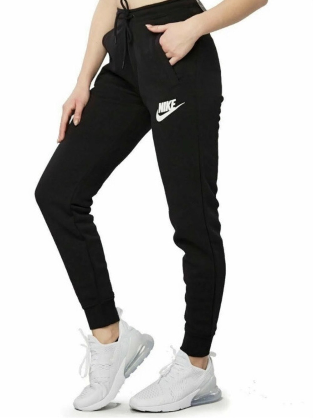 Nike Black Women's Logo Joggers with Drawstring